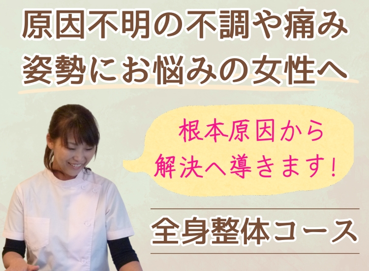 根本原因から解決へ全身整体コース